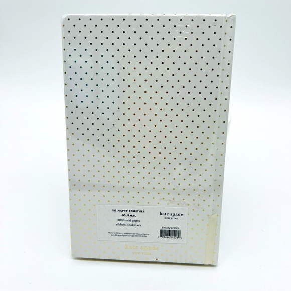 Kate Spade Hard Cover SO HAPPY TOGETHER Lined Journal Book Bridal, Wedding - Picture 8 of 9